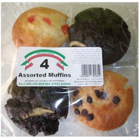 4 Pack Assorted Muffins