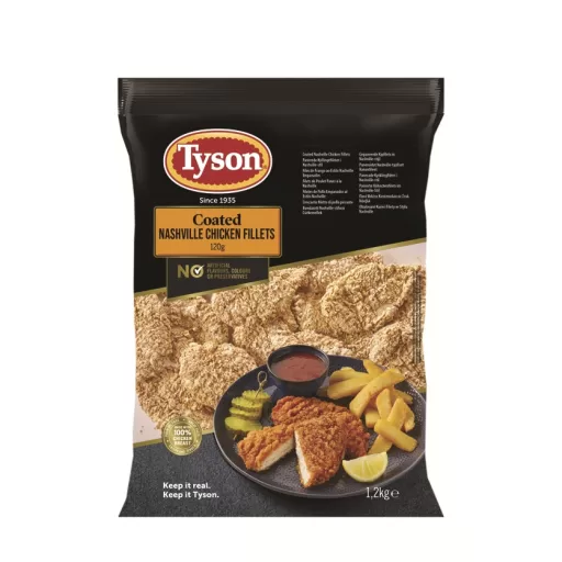 TYSON (NASHVILLE) CHICKEN BREAST FILLET 120G HOT & SPICY - BOX