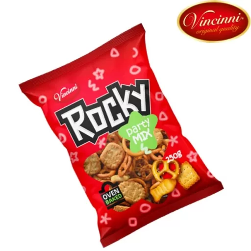 ROCKY PARTY MIX CRACKERS 250G X 12