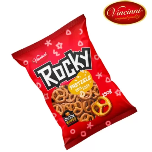 ROCKY PRETZEL CRACKERS 250G X 12