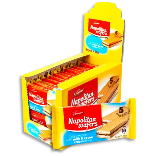 WAFERS MILK & CHOC 32G - 6 X 28PCS (BOX)