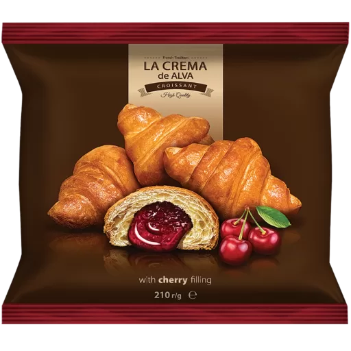 LA CREMA FILLED CROISSANTS CHERRY 210G X 10