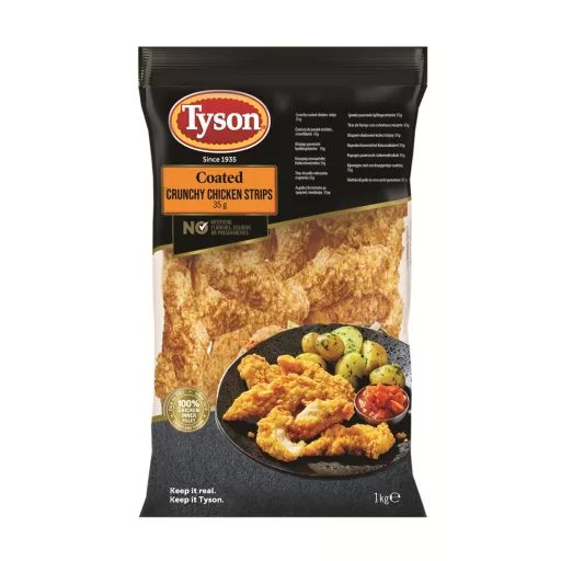 Tyson Coated Crunchy Chicken Strips 35g Box 5x1Kg